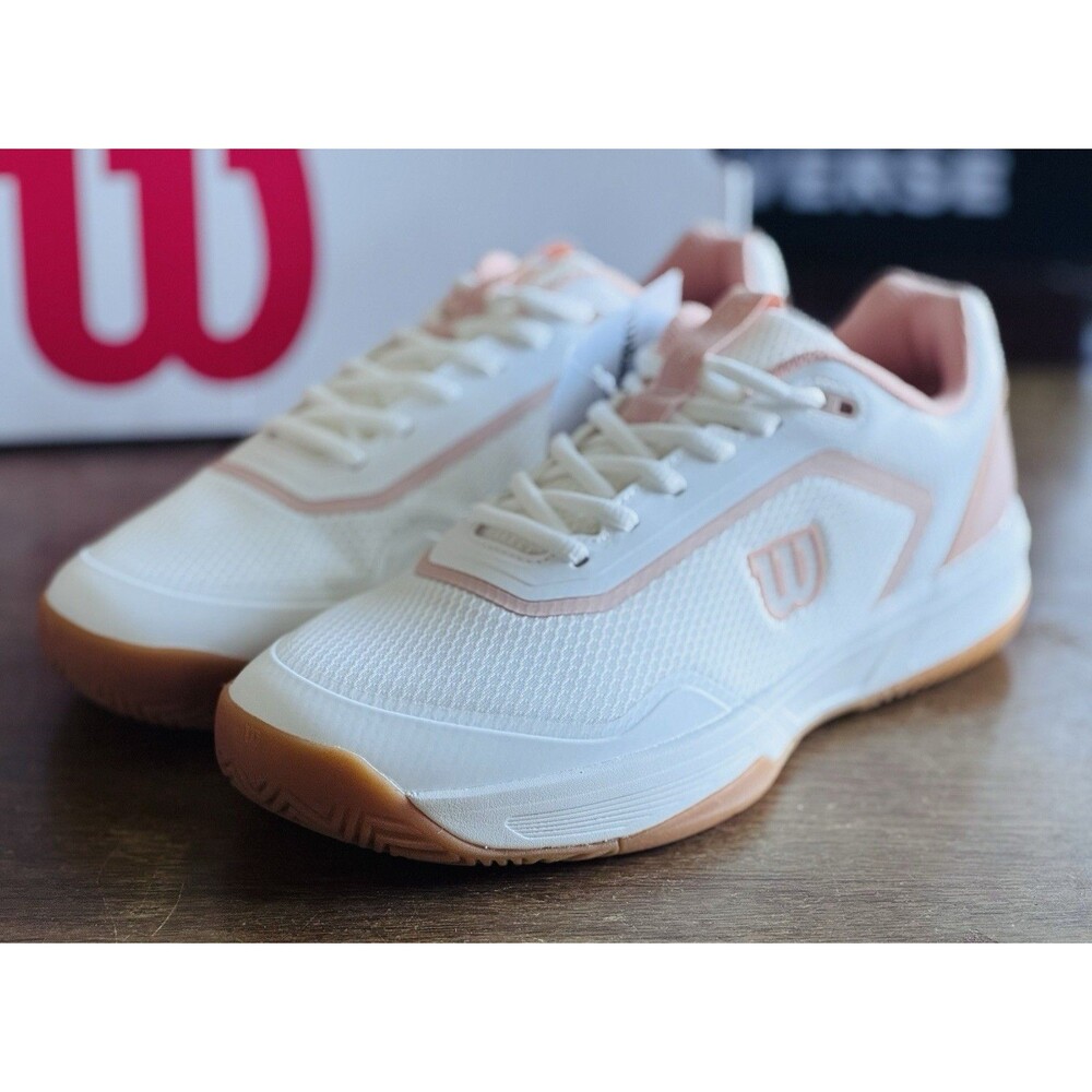 Women’s Size 11 Wilson CourtGlide White Cameo Rose Gum Tennis WRS339810 NIB